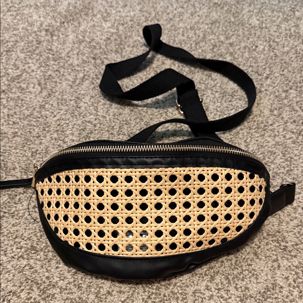 Stylish Black and Tan Crossbody Bag